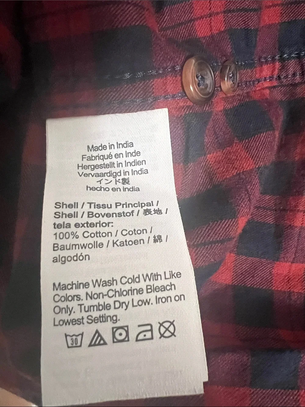 J. Crew Brushed Twill Red and Navy Plaid Button-Down Shirt